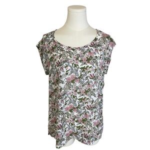 DR2‎ by Daniel Rainn Short Sleeve Capped Floral Top size Small S Party Work